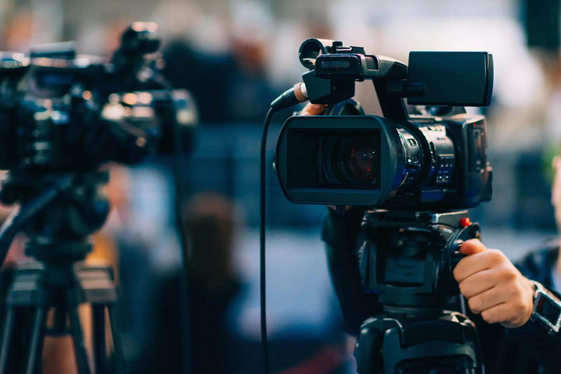 TV cameras. TV cam recording event